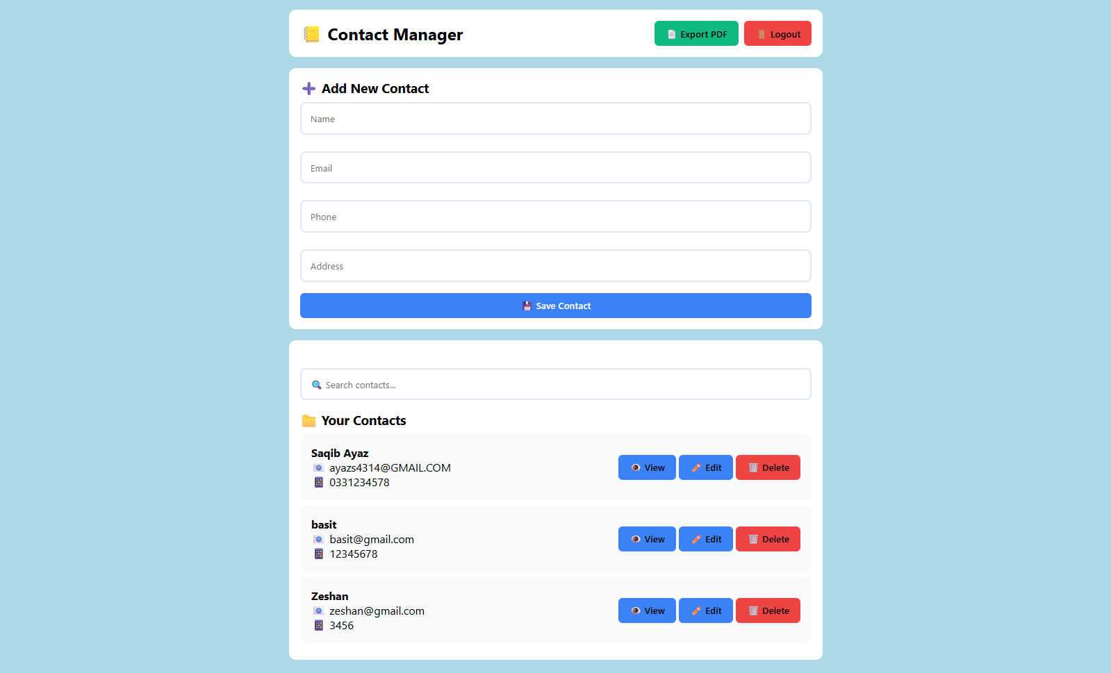 Contact Management System